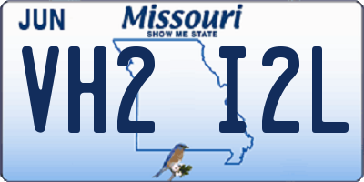 MO license plate VH2I2L