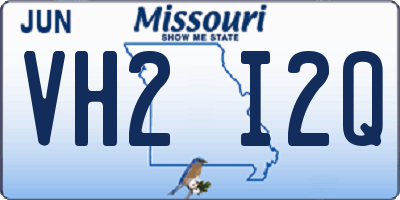 MO license plate VH2I2Q