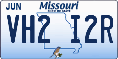MO license plate VH2I2R