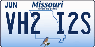 MO license plate VH2I2S