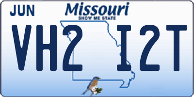MO license plate VH2I2T