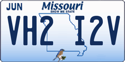 MO license plate VH2I2V