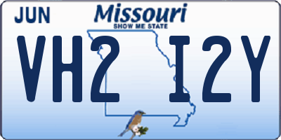 MO license plate VH2I2Y