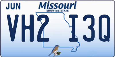 MO license plate VH2I3Q