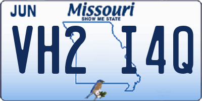MO license plate VH2I4Q