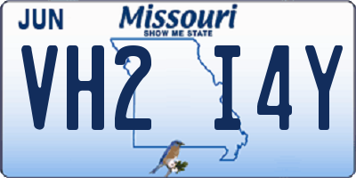 MO license plate VH2I4Y
