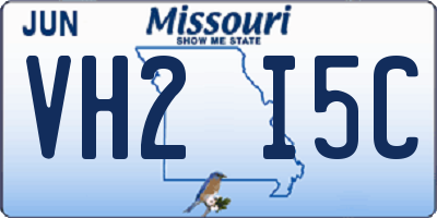 MO license plate VH2I5C