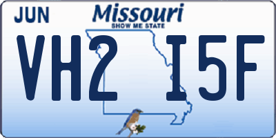 MO license plate VH2I5F