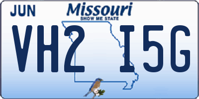 MO license plate VH2I5G