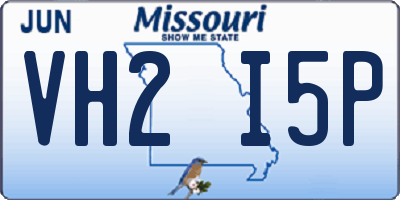 MO license plate VH2I5P