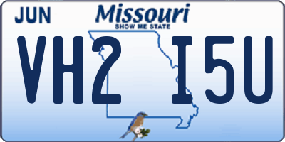MO license plate VH2I5U