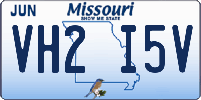MO license plate VH2I5V