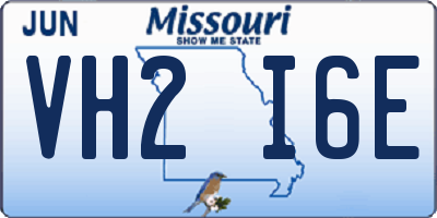 MO license plate VH2I6E