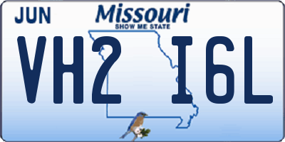 MO license plate VH2I6L