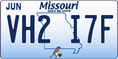 MO license plate VH2I7F