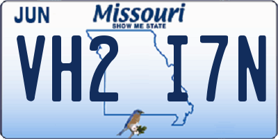 MO license plate VH2I7N