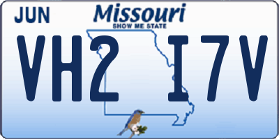 MO license plate VH2I7V