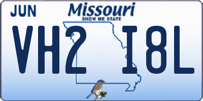 MO license plate VH2I8L