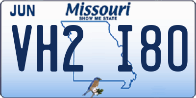 MO license plate VH2I8O