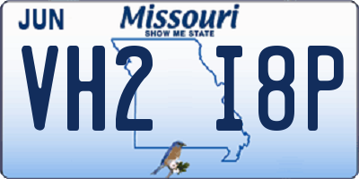 MO license plate VH2I8P
