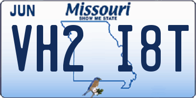MO license plate VH2I8T