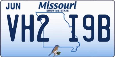 MO license plate VH2I9B