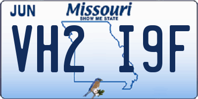 MO license plate VH2I9F