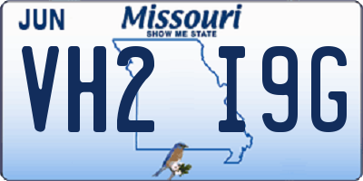 MO license plate VH2I9G