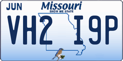MO license plate VH2I9P