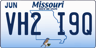 MO license plate VH2I9Q