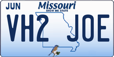 MO license plate VH2J0E