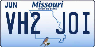 MO license plate VH2J0I