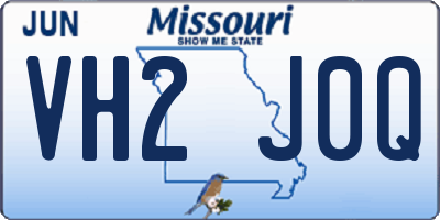 MO license plate VH2J0Q
