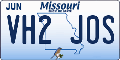 MO license plate VH2J0S