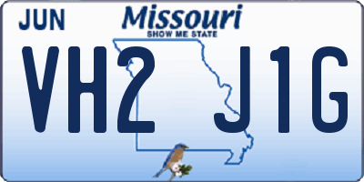MO license plate VH2J1G