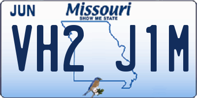 MO license plate VH2J1M