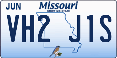 MO license plate VH2J1S