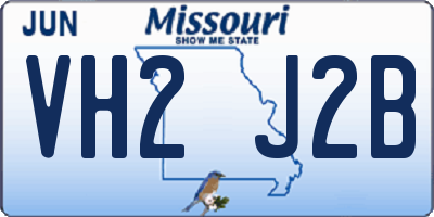 MO license plate VH2J2B
