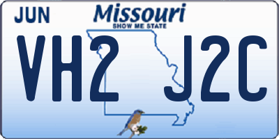 MO license plate VH2J2C