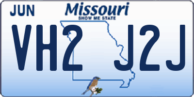 MO license plate VH2J2J
