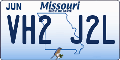 MO license plate VH2J2L