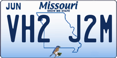 MO license plate VH2J2M