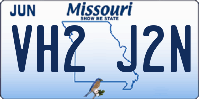 MO license plate VH2J2N