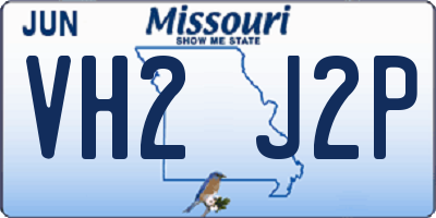 MO license plate VH2J2P