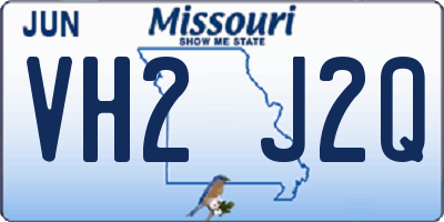 MO license plate VH2J2Q