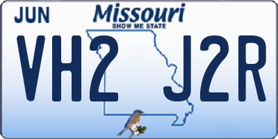 MO license plate VH2J2R