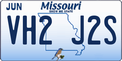 MO license plate VH2J2S