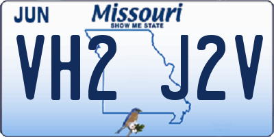 MO license plate VH2J2V