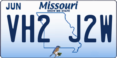 MO license plate VH2J2W