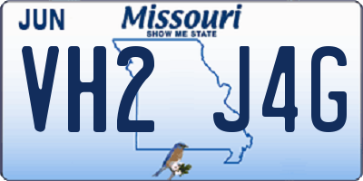 MO license plate VH2J4G